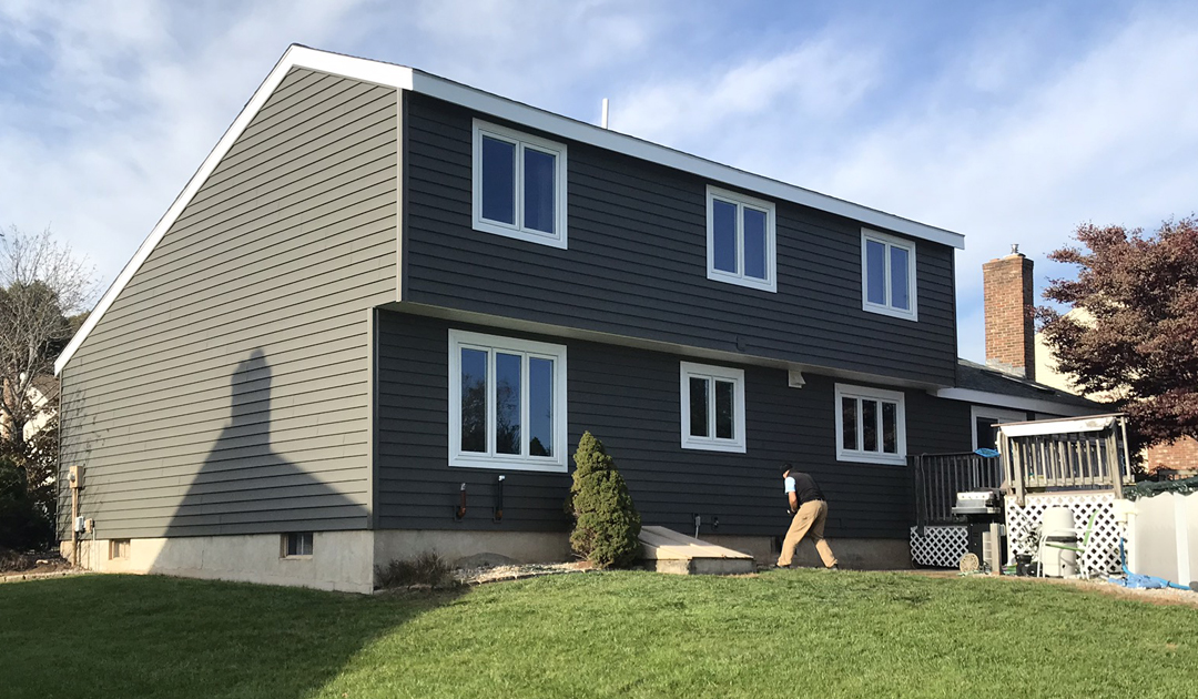 home after new vinyl siding CT